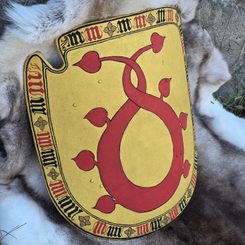 BOUCLIER DE CHEVALIER - Tartsche, bouclier médiéval, probablement en Bohême