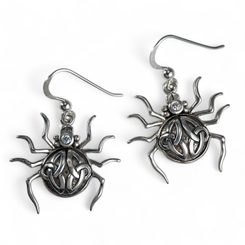 Boucles d'oreilles araignée en argent