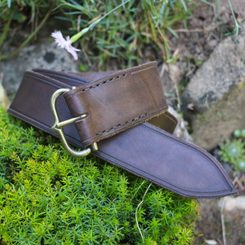 CEINTURE MÉDIÉVALE, cuir marron