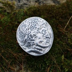 Tetradrachm of Alexander the Great, coin reproduction, silver