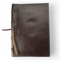 Trilobit, leather notebook, lined