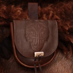 WOLF, leather bag, brown