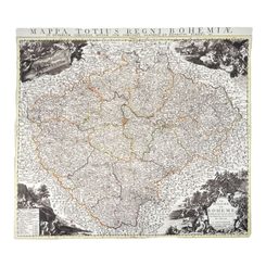 Mappa Totius Regni Bohemiae, handmade paper