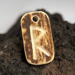ODIN, rune viking pédant, bois de cerf
