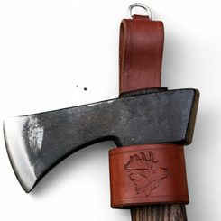 Axe Leather Hanger - for belt and carabiner