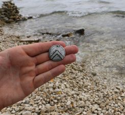 Three elements, triskelion, triskele, pewter pendant
