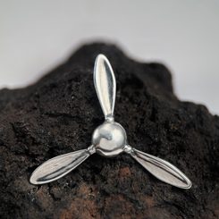Spitfire Supermarine, hélice, pendentif en argent