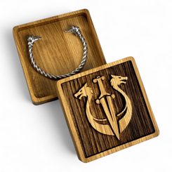OAK BOX FOR JEWELRY and BRACELETS