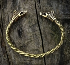 DREKI, Viking bracelet dragon, laiton