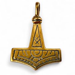 GOTLAND, Thor's Hammer, bronze amulet
