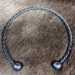 CELTIC TORQUES, hand forged torc