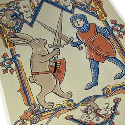LION TCHEQUE, armoiries médiévales sur bouclier 20cm
