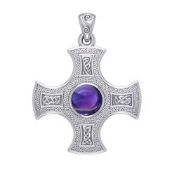 SILVER CROSS WITH KNOTS
