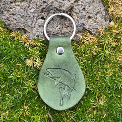 Fisherman's leather keychain - Fish