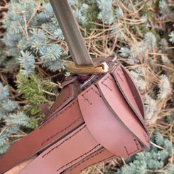 Fencing leather gloves cognac