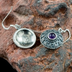ISOLDA, amethyst, silver earrings