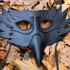 CROW - Deer, Shaman leather mask