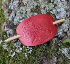 FLAVIA, leather hair clip