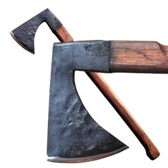Medieval Hussite axe, sharp, forged museum reproduction