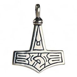 Large THOR's HAMMER, Romersdal, Denmark, sterling silver