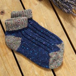 Chaussettes rabattables pour adultes, Irlande bleu