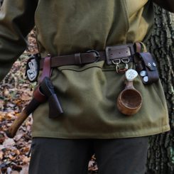 LEATHER BELT WITH FORGED BUCKLE, Perunika system