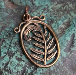 FERN, bronze pendant