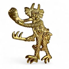 Créature de la forêt, insigne de pèlerin médiéval