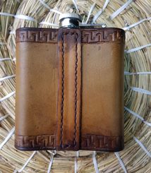 Étui à bière en cuir de poisson - cadeau pour les pêcheurs