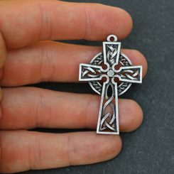 CELTIC CROSS AMULET, zinc alloy