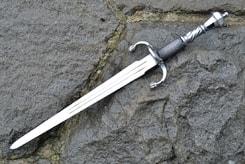 RENAISSANCE DAGGER WITH RING, wire handle, battle ready copy