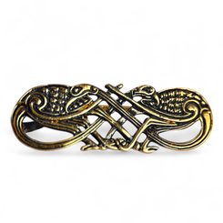 KNOTTED BIRDS, bronze brooch or pendant