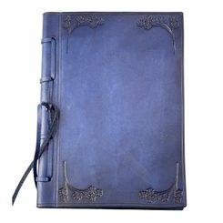 INDIGO, leather notebook, lined, blue