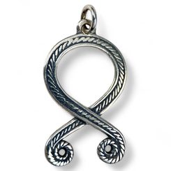 Croix troll, othala, pendentif, argent