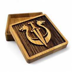 OAK BOX FOR JEWELRY and BRACELETS