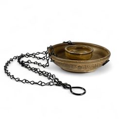Candlestick with a chain, ceramic