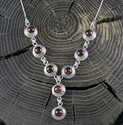 MAZURKA, collier, ambre, argent 15 g