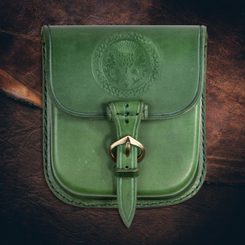 ALBA, Schottische Distel, Gürteltasche aus Leder – grün