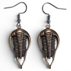 Trilobiten-Ohrringe aus Bronze