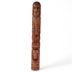 VELES, Slavic God of the Forest, carved statue