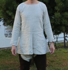 Medieval linen shirt, man 14th century