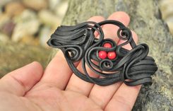 MALACHITE, Broche de cheveux