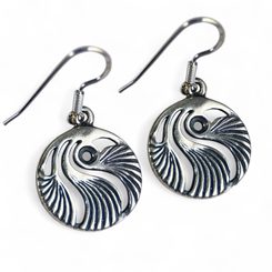 SHELLS, Prague Art Nouveau, earrings silver 925