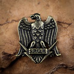 AQUILA, Roman Eagle SPQR, pendant ant. brass  Zinc