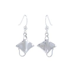 Manta Ray Silver Earrings