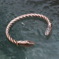 Jörmungandr, Viking Bracelet, snake, serpent, bronze
