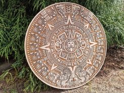 AZTEC CALENDAR Wall Decoration 29cm Wood