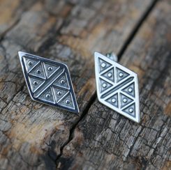 KAZI, silver earrings, medieval inspiration