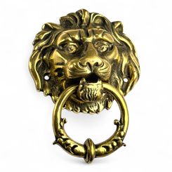 Lion, historical knocker - brass