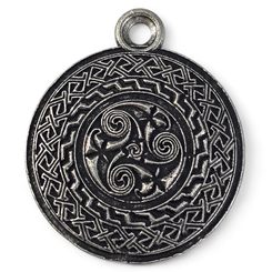 Celtic triskel, pendant, zinc